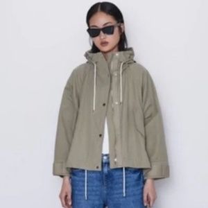 Zara Cropped Utility Jacket